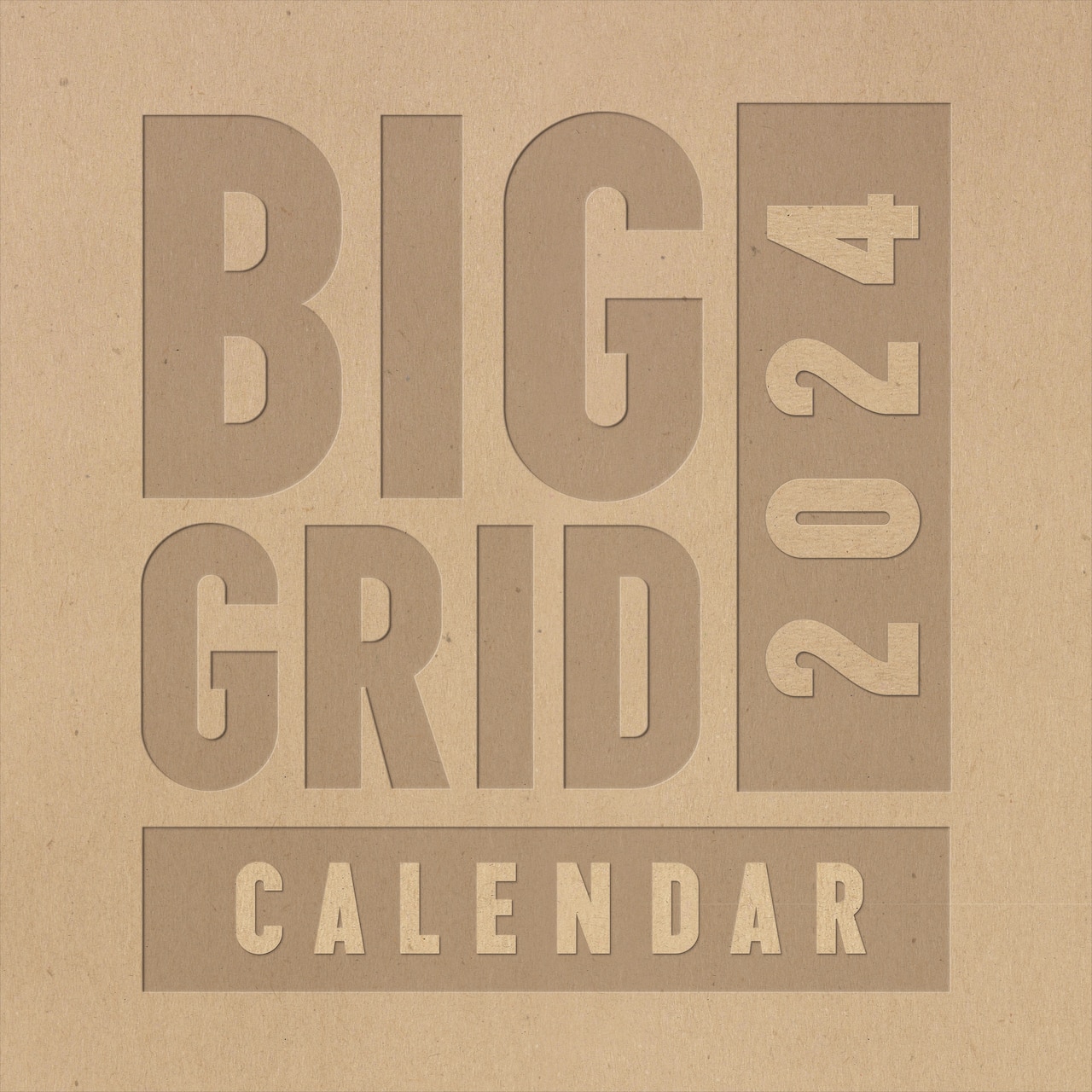 TF Publishing 2024 Big Grid - Kraft Wall Calendar